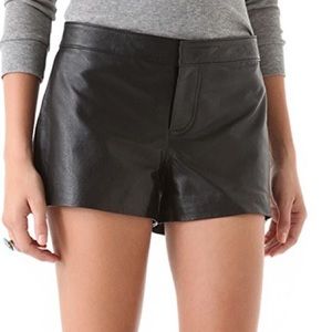 BB Dakota Bryn Black Leather Shorts